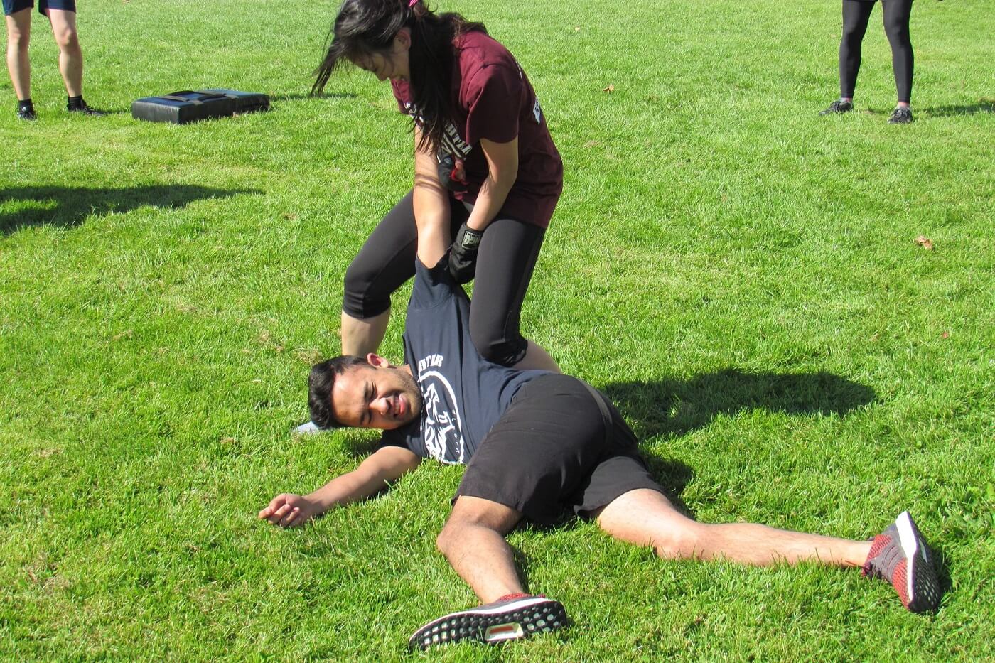 Krav Maga Woman Takes Attacker Down